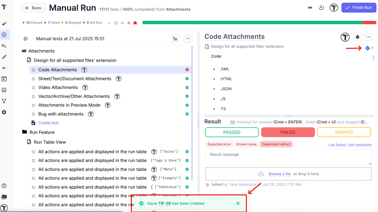 Link Jira ticket
