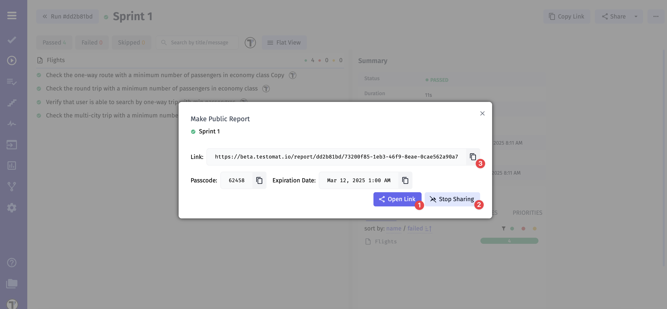 Shared report